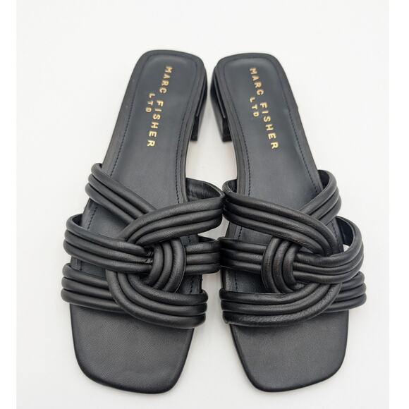 Marc Fisher LTD Casara Slide Sandal Women's Square Toe Black Size US6M EU37 - Picture 3 of 11